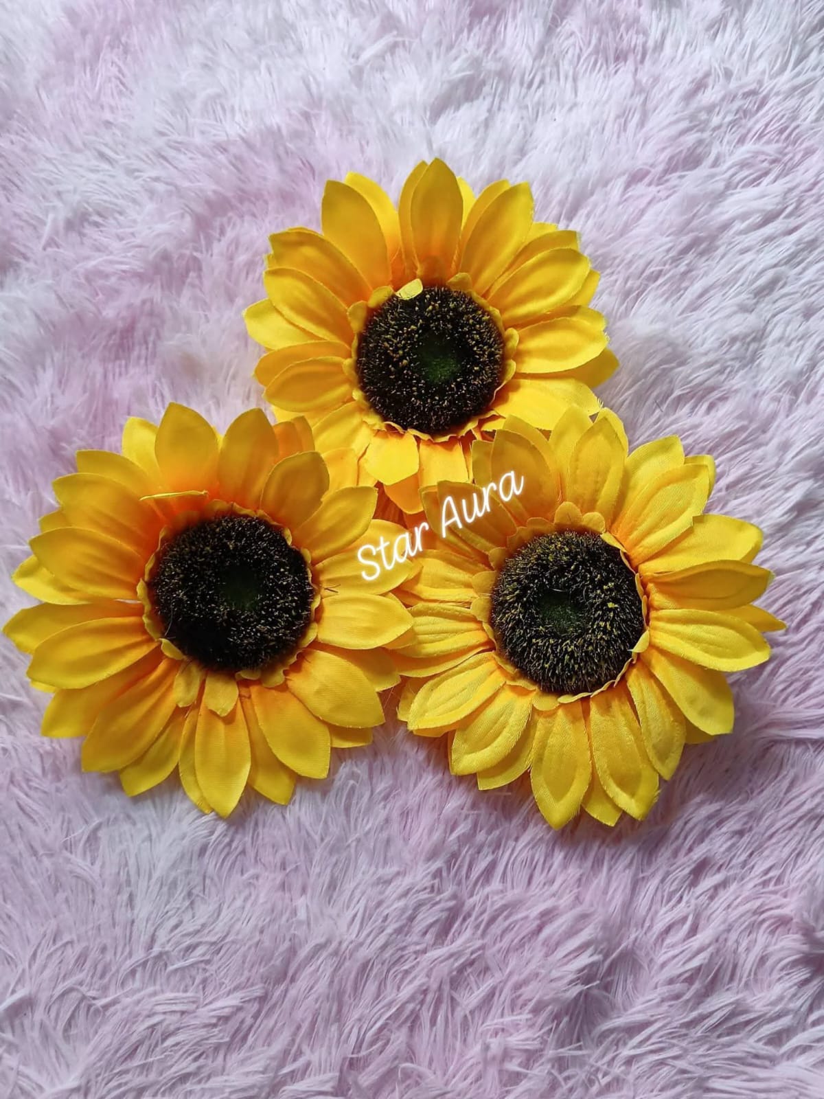 Sunflower hair clip