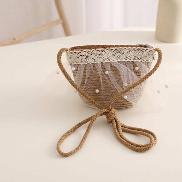 Pearl Mesh Crossbody Bag - Image 2